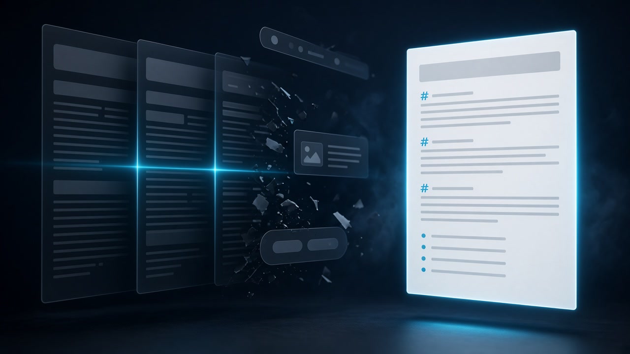 Image to Markdown OCR for Article Screenshots: Strip the Page, Stitch the Scroll