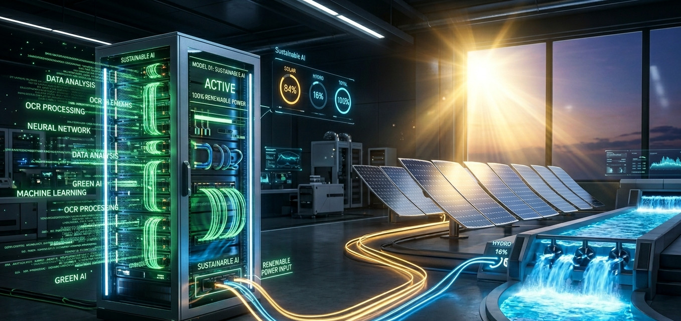 Sustainable AI: How Our OCR API Runs on 100% Renewable Energy