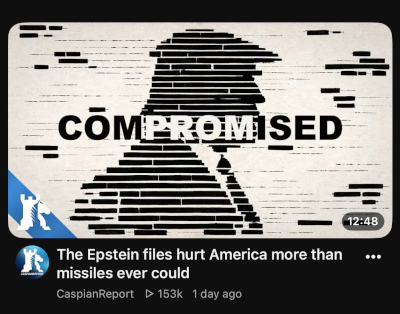 Caspian Report YouTube thumbnail with the word compromised over a chess king